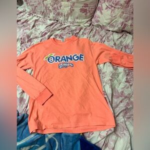 Orange #8 long sleeve shirt size M